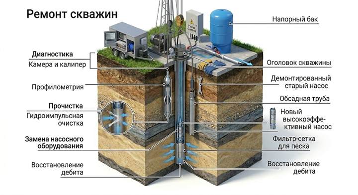 Ремонт скважин в Навашине